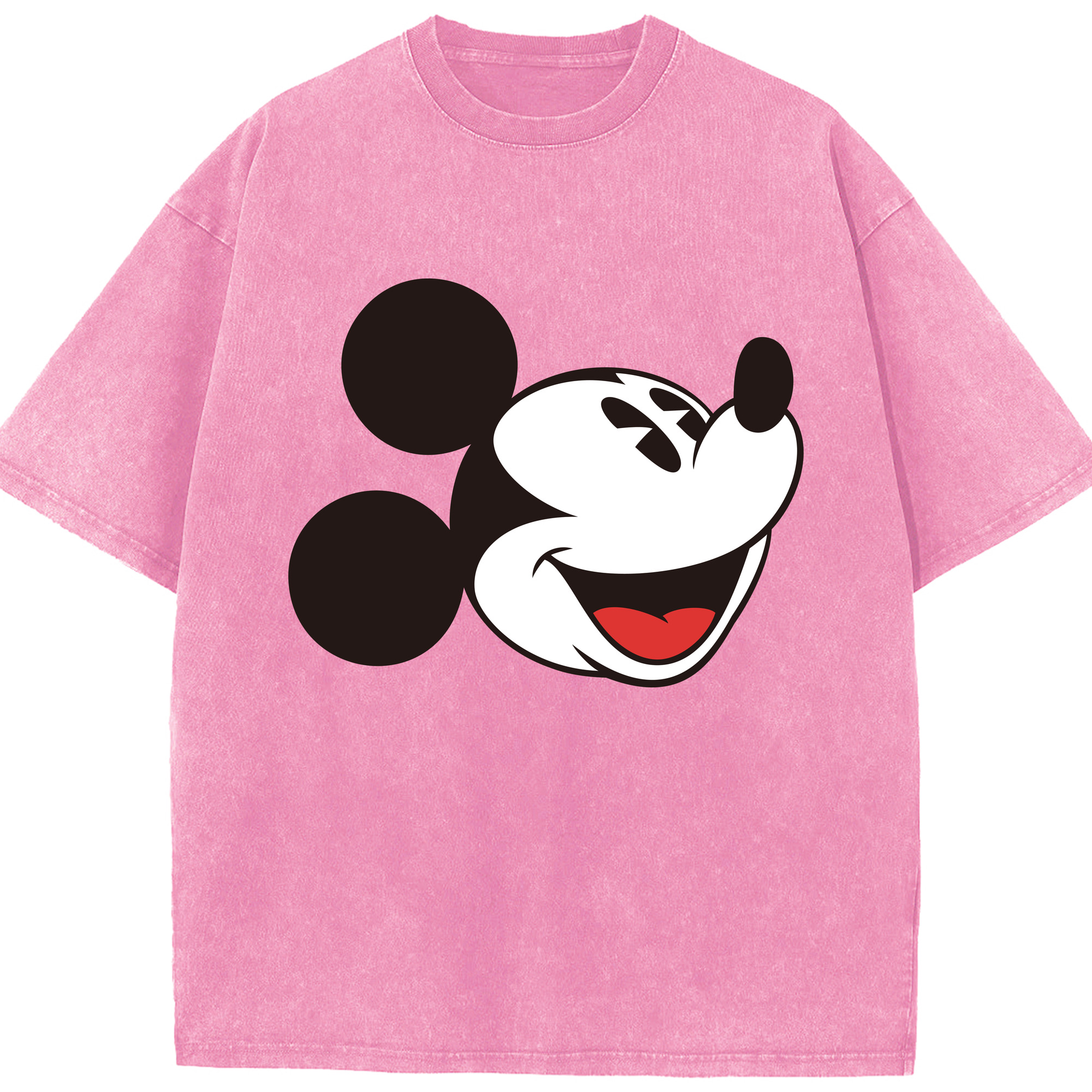（画像用） ミッキーマウス Mickey Mouse 綿100% ヴィンテージ風 半袖Tシャツ（フロントプリント）